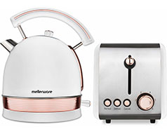 stainless steel kettle toaster and microwave set