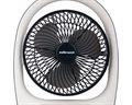 Mellerware Fan Rechargeable Desktop Plastic White 7In 7W "Light Wave"