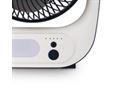 Mellerware Fan Rechargeable Desktop Plastic White 7In 7W "Light Wave"